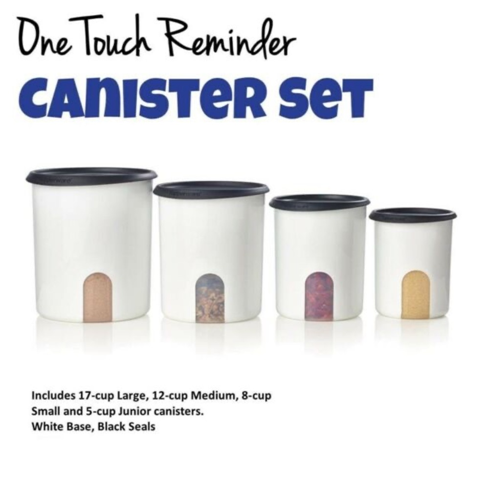 COPY - Tupperware One Touch Reminder Canister Set
